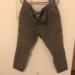 Army green jeggings